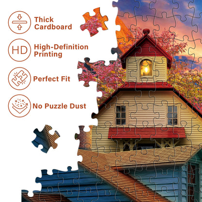 1000 Piece Jigsaw Puzzles for Adults 3 Pack – Sunset Lighthouse, Bird Crochet & Moroccan Pottery Set, Precision-Cut Brain Teaser Family Puzzle, Birthday Christmas Gift for Women Men Puzzle Lovers