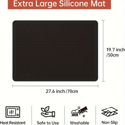 Silicone Stove Top Cover Mat 28"x20" - Heat Resistant Electric Stove Protector for Ceramic Glass Cooktop, Non-Slip Scratch Guard, Dishwasher Safe, Extra Large RV Range Cover, Multipurpose Kitchen Mat