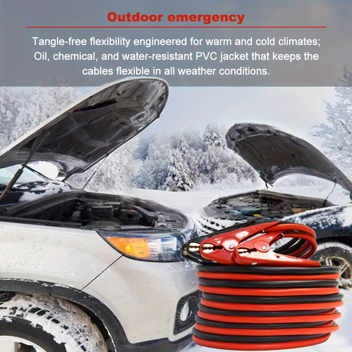 LIALEX Heavy Duty Jumper Cables, Booster Cables 2 Gauge 800A 25 Ft Booster Jump Start Automotive Jumper Cables Kit for Car, SUV, And Trucks with Professional Clamps And Carrying Bag, Without Battery