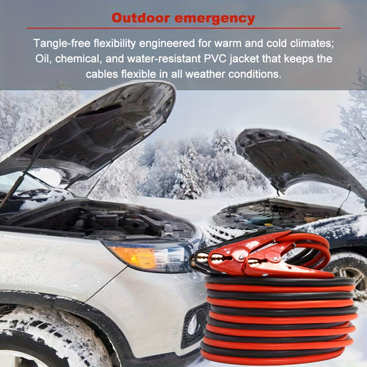 LIALEX Heavy Duty Jumper Cables, Booster Cables 2 Gauge 800A 25 Ft Booster Jump Start Automotive Jumper Cables Kit for Car, SUV, And Trucks with Professional Clamps And Carrying Bag, Without Battery