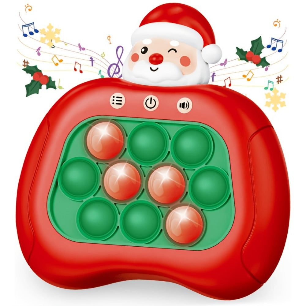Santa Claus Pop Up Brain Game Toy for Kids – Interactive Click Music Memory Training Toy to Boost Focus Logic Animal Shaped Christmas Gift for Boys Girls