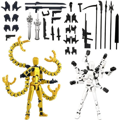 3D Printed Action Figure Set 2pcs T13 – 5.5 Inch Assembled Collectible Desktop Ornament Toy Figures for Game Enthusiasts, Shelf Decor & Gift, Multiple Color Options