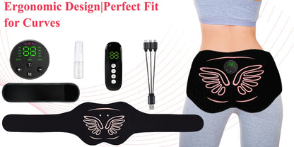EMS Hip Trainer & Butt Muscle Stimulator with Remote Control, Rechargeable Electric Peach Butt Shaper for Women, Home Gym Glute Toning & Muscle Recovery Massager, Comfortable Wearable Fitness Device