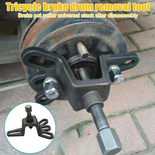 Heavy-Duty Cast Iron Brake Drum Puller Tool for Motorcycles - 4-Hole Handheld Wheel Hub Removal, Fit for Tricycles & Bikes, Durable Bicycle Repair Accessory, Sturdy Construction, Solid Build, Highstrength Material, DIY Repair, Enthusiasts