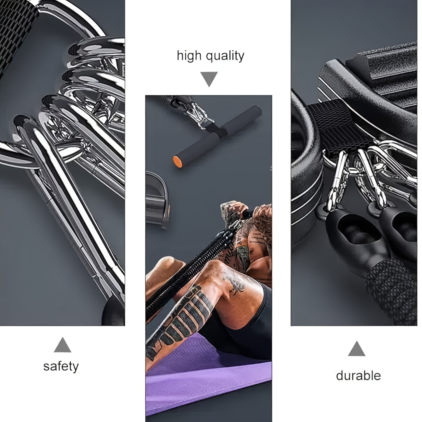 Foot Resistance Band System Multi-Level – Adjustable Tension with Handles for Full Body Workouts, Legs, Arms & Core Training, Home Gym Fitness Equipment for Men & Women