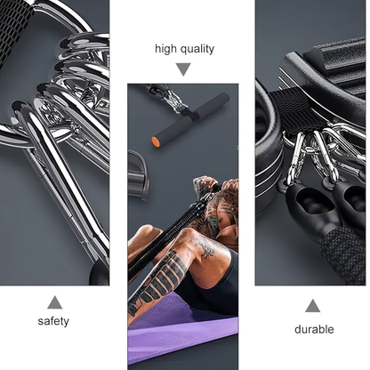 Foot Resistance Band System Multi-Level – Adjustable Tension with Handles for Full Body Workouts, Legs, Arms & Core Training, Home Gym Fitness Equipment for Men & Women
