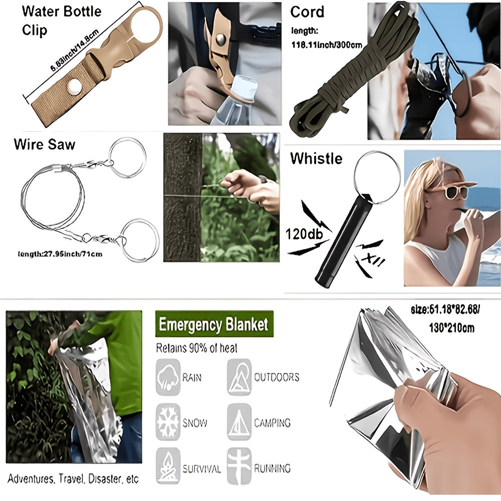 242-Piece Survival Kit – Outdoor Emergency First Aid Set