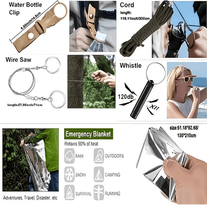 242-Piece Survival Kit – Outdoor Emergency First Aid Set