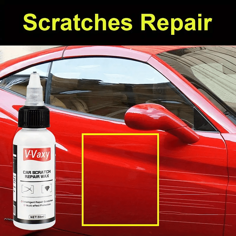Car Scratch Remover Kit – Paint Scratch Repair Wax with Sponge & Towel, Deep Scratch Polish for All Vehicles