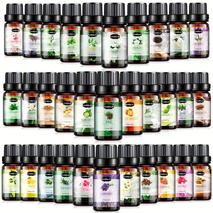Essential Oils Set 12 26 32 48 Pcs Aromatherapy Gift Kit Lavender Eucalyptus Tea Tree Peppermint for Diffuser Humidifier Candle Soap Making Birthday Holiday Gift