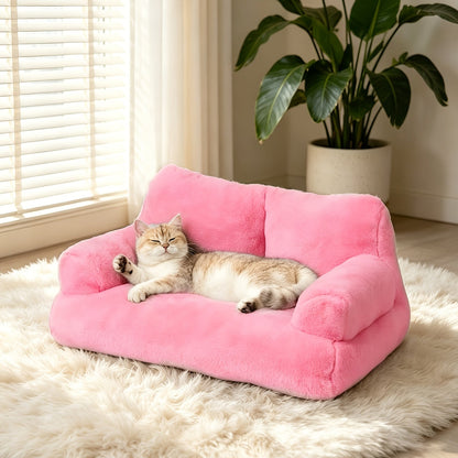 Plush Cat Sofa Bed – Four Seasons Comfort Washable Pet Couch for Cats & Small Dogs | M, L, 2XL, 3XL