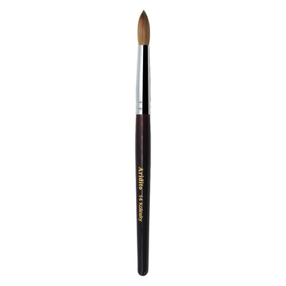 Kolinsky Acrylic Nail Brush Round Head Red Wine Wooden Handle – Professional Brush for Acrylic Extension Nail Art Sculpting & Manicure, Sizes #8 #10 #12 #14 #16 #18, Salon & Home Use