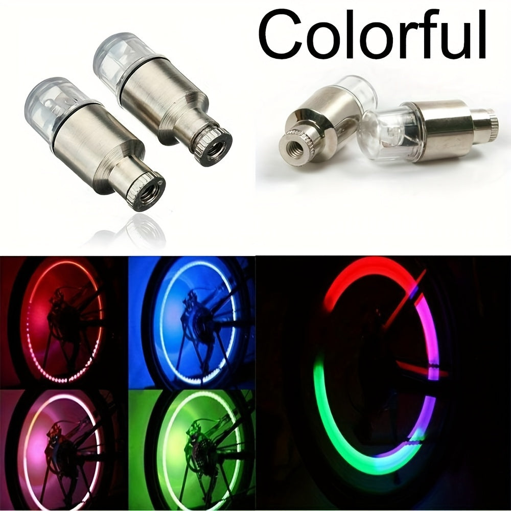 12pcs Colorful Wheel Light Cap Car Tire Valve Core