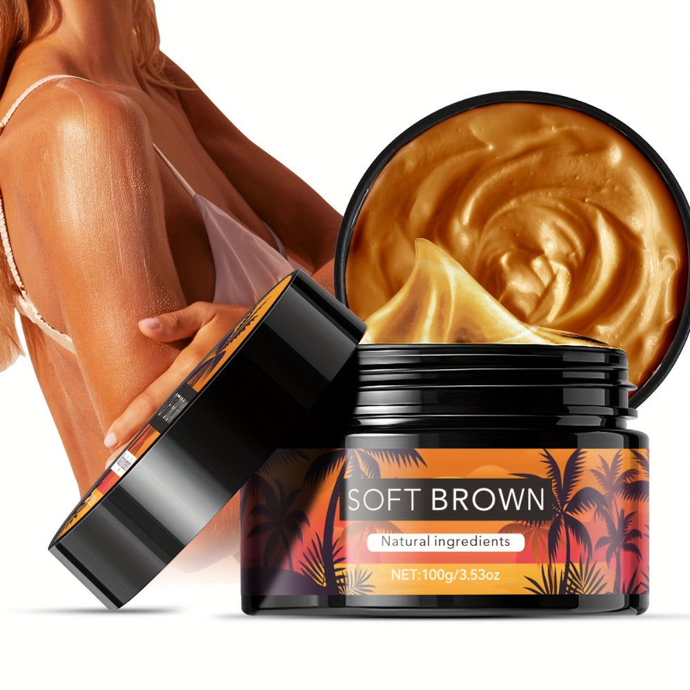 Self Tanning Cream Glycerin Coconut 200ml — Streak-Free Natural Glow Moisturizing Fake Tan Lotion Low-Allergy for Dry Sensitive Skin Beach Outdoor Year-Round Sun-Kissed Tan Women Men