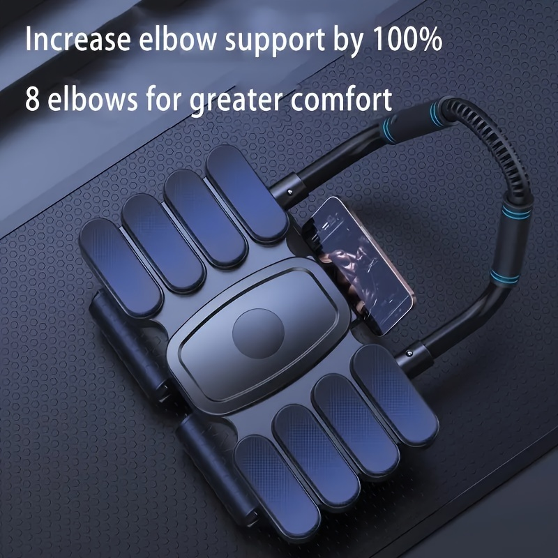 Ab Wheel Roller Automatic Rebound 8-Elbow Design, Core & Full Body Workout Abdominal Wheel with Phone Holder, Durable PP Material Home Gym Exercise for Waist, Abdomen, Arms & Legs, Gift for Men & Women