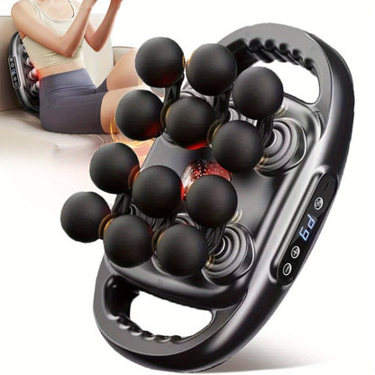 Handheld Massage Gun with Multiple Heads – 9 Modes 9 Intensity Levels USB-C Rechargeable Percussion Massager with Storage Case & Smart Timer, Deep Tissue Muscle Relief for Home Gym & Sports Recovery