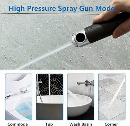High Pressure Shower Head Set 4-Piece – Turbine Spray Wall Mounted, 3-Stage Adjustable Mode, 6 Water Filters & 68" Hose, Skin-Friendly Bathroom Shower Upgrade Kit