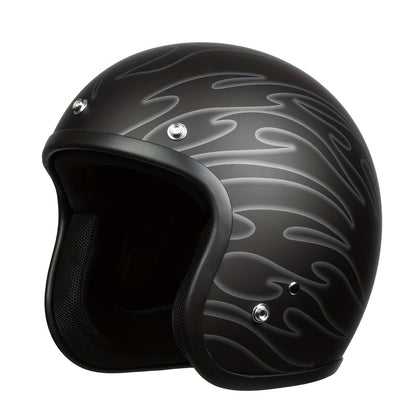 Crownracing Motorcycle Helmets 3/4 Open Face Helmet