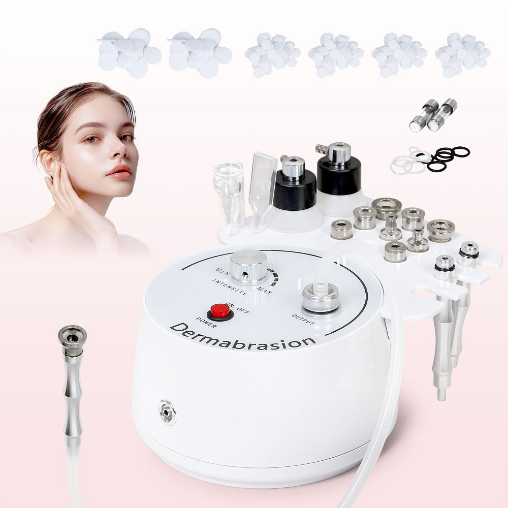 Microdermabrasion Machine Professional 3-in-1 Dermabrasion Vacuum Spray Moisturizing Facial Device for Women Home Esthetician Skin Resurfacing Pore Cleansing Anti-Aging Beauty Tool Gift