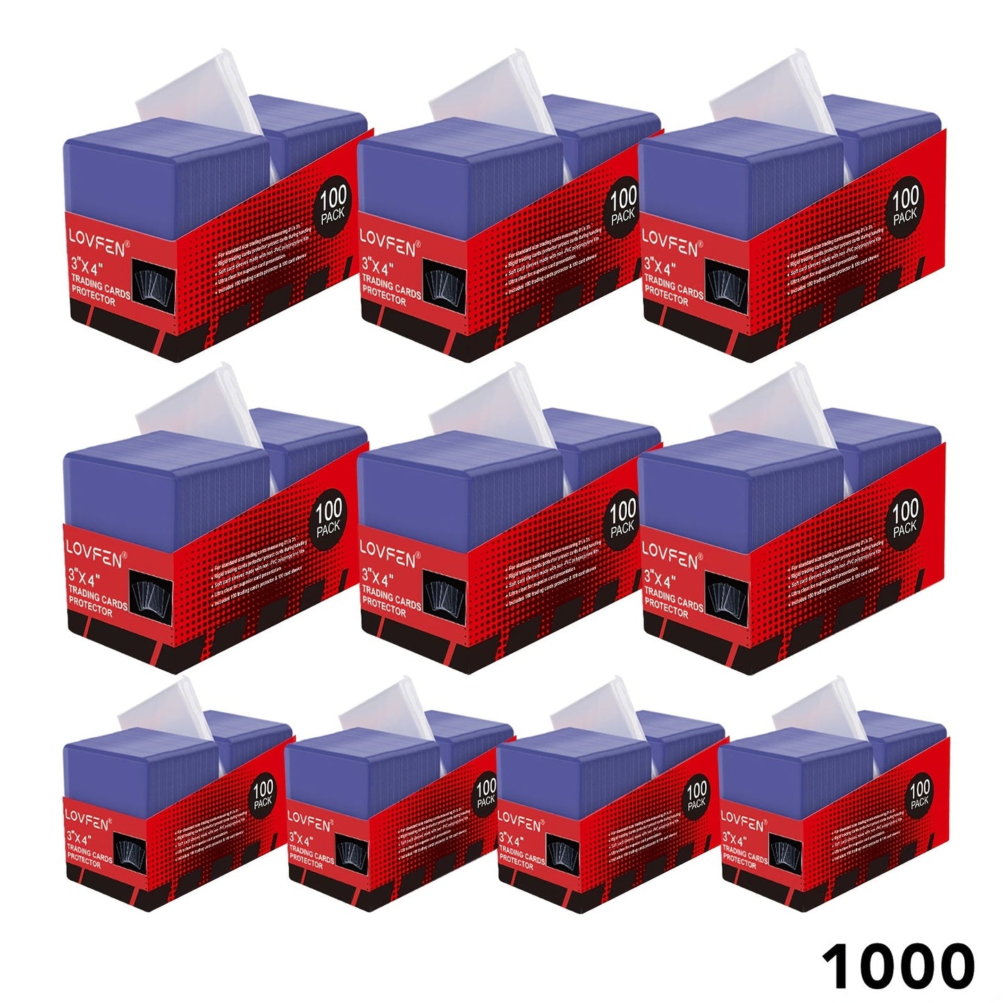 Top Loader Card Sleeves Combo Set 100/500/1000/2000pcs – 35pt 3x4 Inch Hard Card Holders with Soft Sleeves for Baseball, Football, Soccer & Collectible Trading Cards Protection