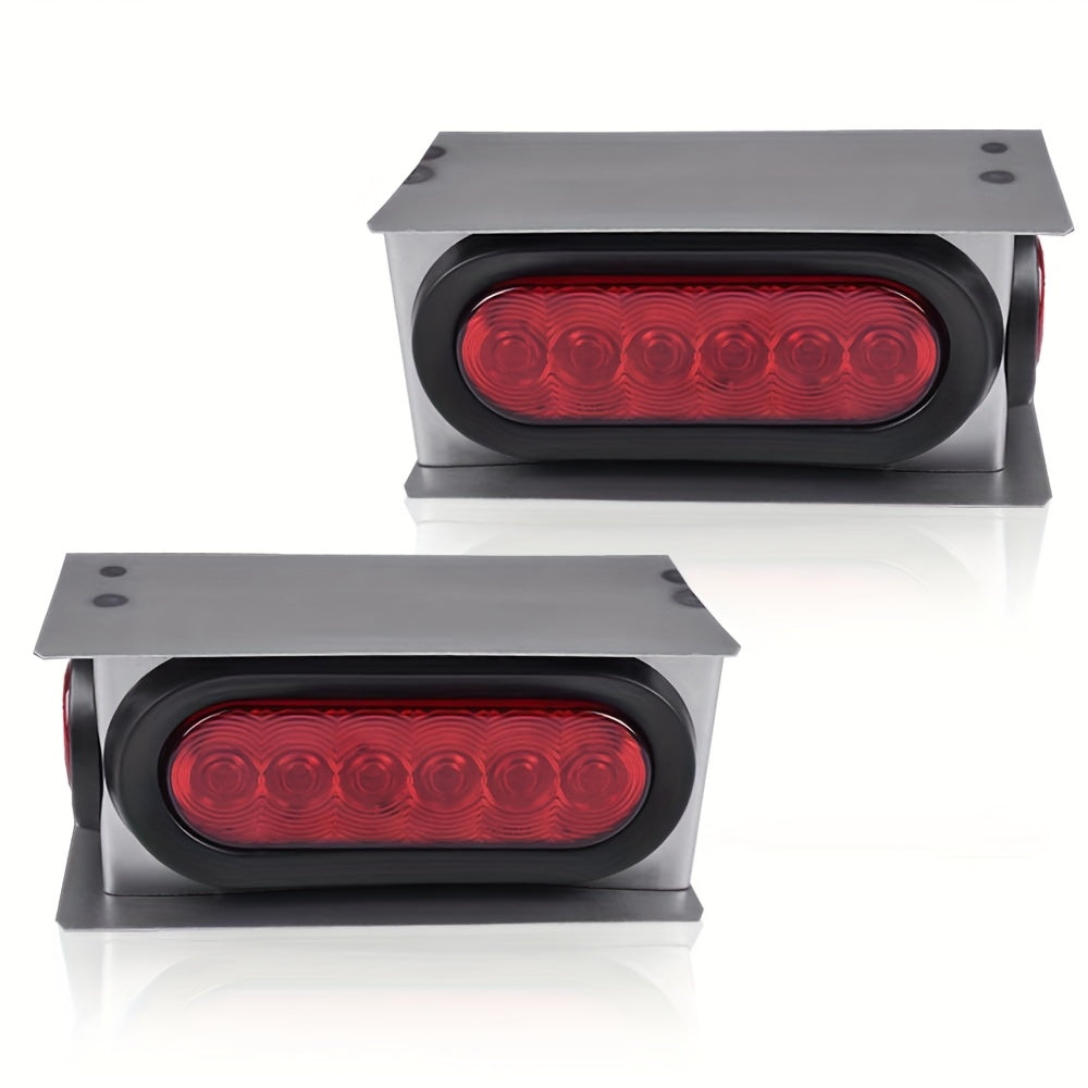 Trailer Rear Lights, LED Lights for Trailers, Metal Light Boxes for Trailers, 6-Inch Oval Lights for Trailers, 2-Inch Amber Round Marker Lights for Trailers, LED Trailer Tail Lights