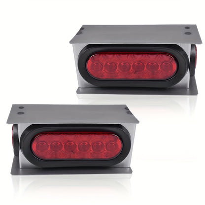 Trailer Rear Lights, LED Lights for Trailers, Metal Light Boxes for Trailers, 6-Inch Oval Lights for Trailers, 2-Inch Amber Round Marker Lights for Trailers, LED Trailer Tail Lights