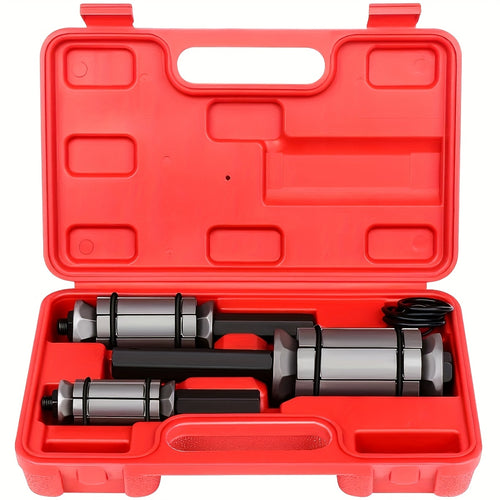 3pcs Exhaust Pipe Expander, Includes 12 Rubber Rings Silencer Expansion Tool Set Suitable for Most Vehicles And Trucks, Without Battery