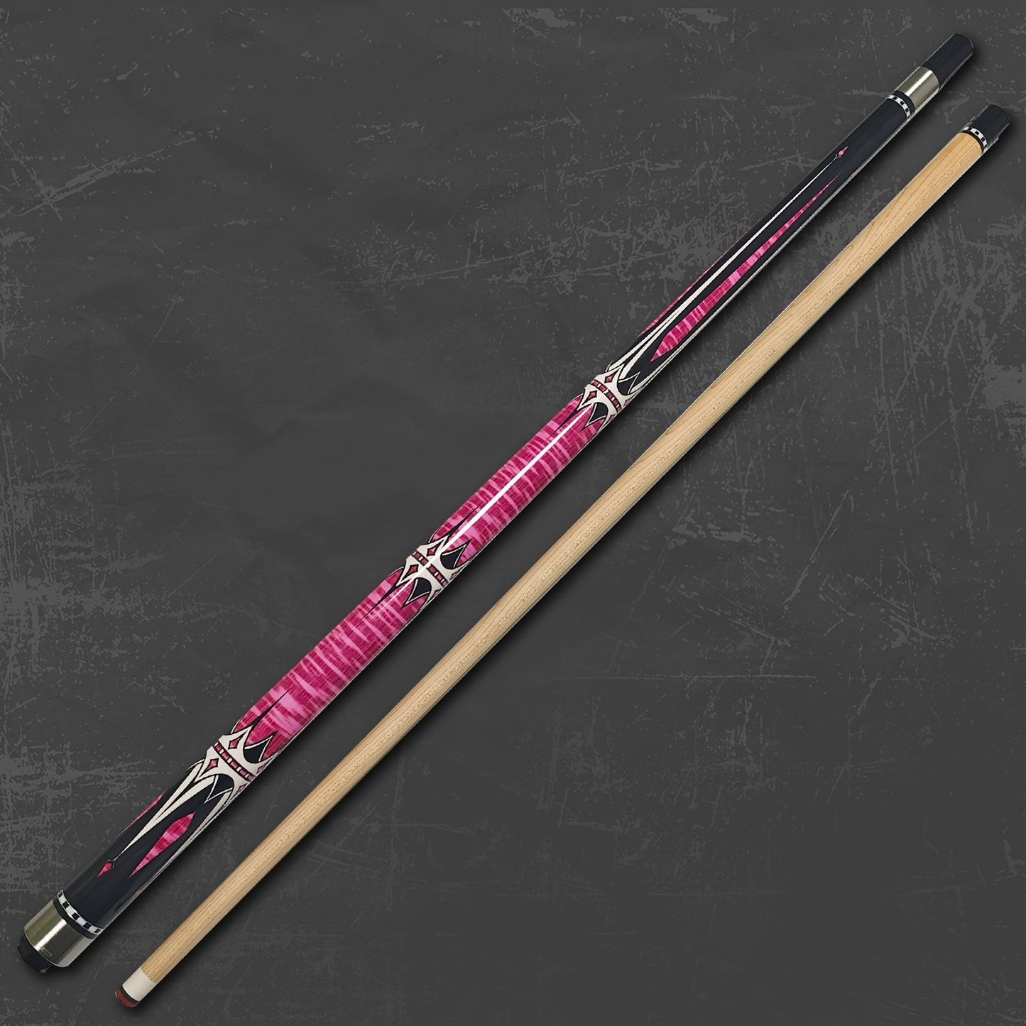 2-Piece Carbon Fiber Billiard Cue – Unisex Pool & Snooker Cue Stick, Low Deflection, Pink or Blue – Perfect Gift for Dad, Husband & Snooker Enthusiasts, Christmas & Holiday Gift