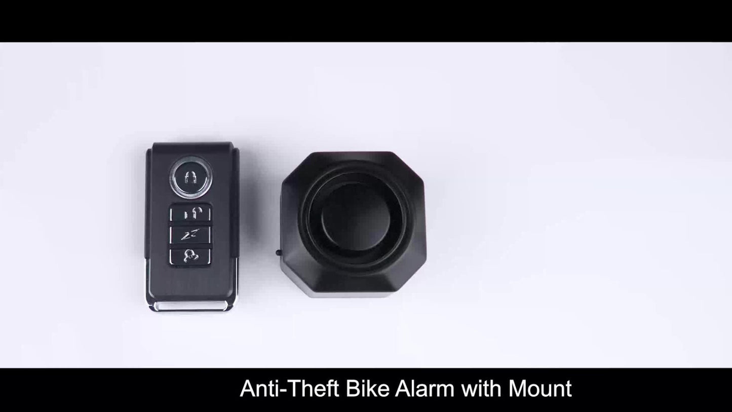 Bike Alarm Anti-Theft 110dB – USB Rechargeable Bicycle Alarm with Wireless Remote, Vibration Motion Sensor & 3 Volume Levels for Bicycle, Motorcycle, Scooter, Trailer & Car Security
