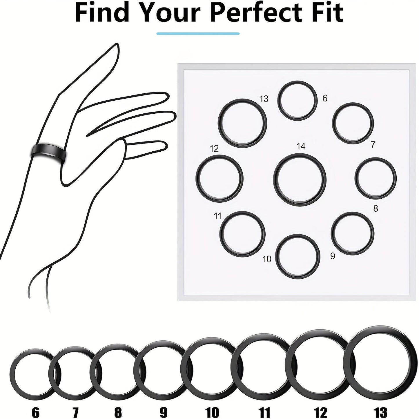 Waterproof Smart Ring – Sleep & Fitness Tracker for Men Women