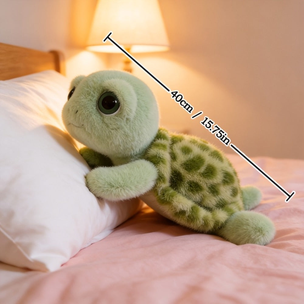 Turtle Plush Toy Big Eye Melancholy 15.75 Inch – Cute Sad Face Stuffed Animal Pillow, Soft Large Kawaii Plush Gift for Girls Kids Teens Birthday Christmas Holiday Present