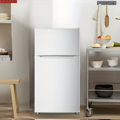 Mini Refrigerator with Freezer, 2.4 Cu Ft Double Door Small Fridge with Removable Shelves & Adjustable Feet – Compact Personal Fridge for Bedroom, Dorm, Apartment, Home Office and Kitchen