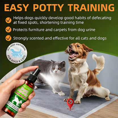 Puppy Potty Training Spray - Pheromone-Inspired Indoor Spot Guidance for Dogs & Cats, Helps Puppies & Kittens Recognize the Right Bathroom Spot Faster, Clean & Non-Messy