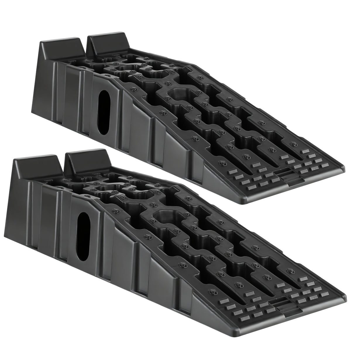 7Ton 5Ton Ramp Vehicle Ramp Pair - Ideal for Stress-Free Home Garage Maintenance - Reduces Slippage - Works with Low Clearance Vehicles - 16, 000lbs/10, 000lbs GVW Capacity - Extra-Wide Design