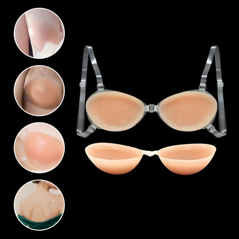 Women’s 2-Pack Seamless Adhesive Bra - Lace Detail Comfort