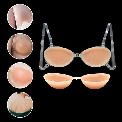 Women’s 2-Pack Seamless Adhesive Bra - Lace Detail Comfort