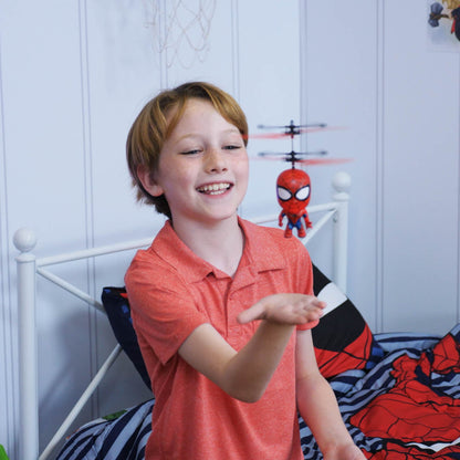 Marvel Spider-Man Flying Figure IR Helicopter Toy 3.5 Inch – Remote Control Infrared Superhero Copter for Kids Boys | Indoor Flying Toy | Best Birthday Christmas Gift Ages 5+
