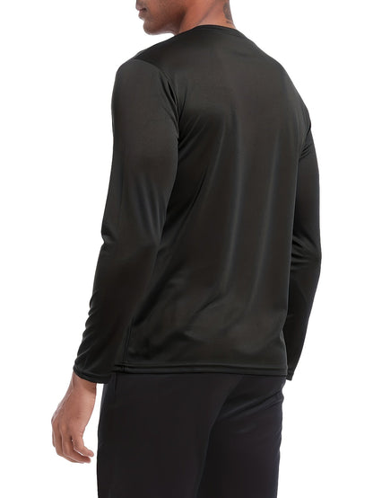 Men's Performance T-Shirt - Crew Neck Long Sleeve Streetwear Style