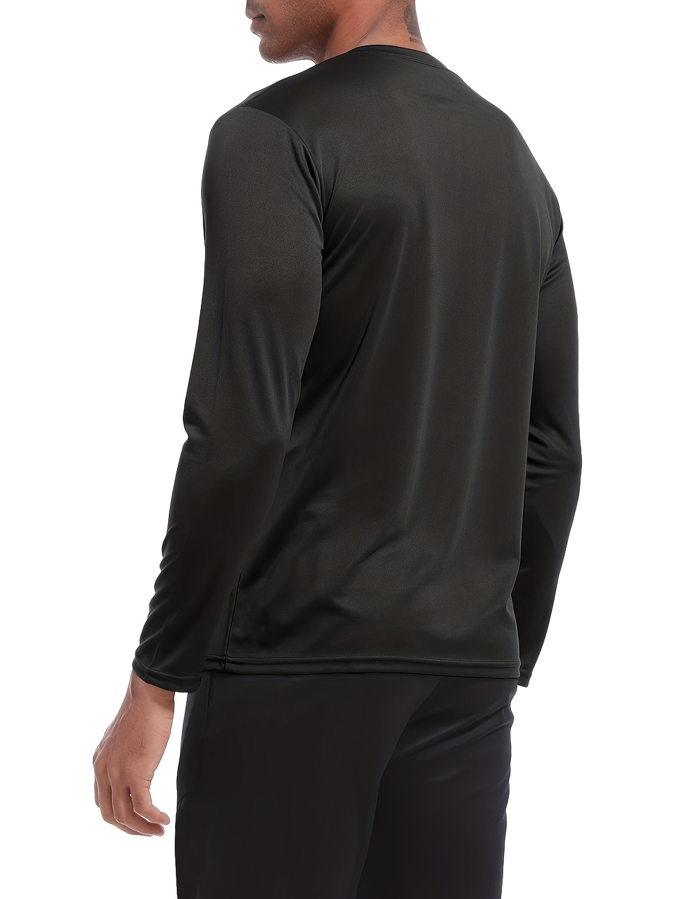 Men's Performance T-Shirt - Crew Neck Long Sleeve Streetwear Style