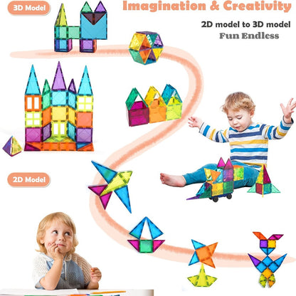 Animal Village Magnetic Building Blocks 102pcs for Kids Ages 3 4 5 6 – STEM Shape Sorting Color Recognition Toy Animal House Village Shapes Preschool Educational Gift Boys Girls Birthday Christmas