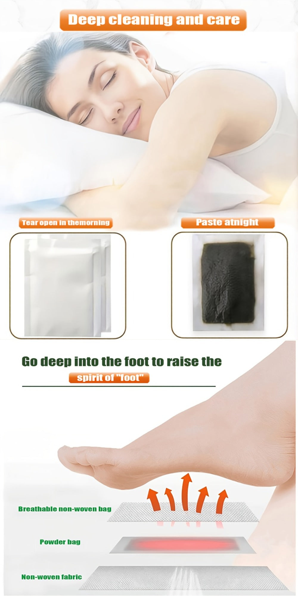 Foot Detox Pads 30 Pack Bamboo Vinegar Ginger Powder Natural Plant Ingredient Deep Cleansing Moisturizing Patches – Overnight Foot Massage Relaxation for Home Office Travel, Self-Care Wellness Gift