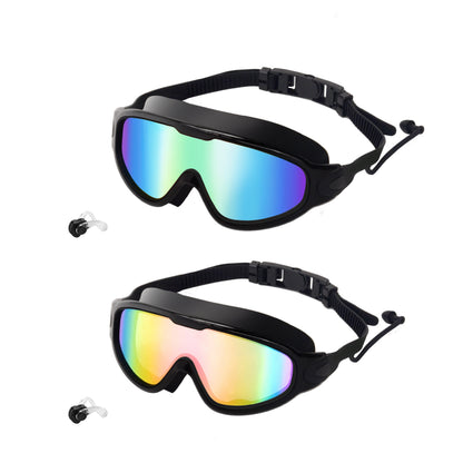 Anti-Fog Swim Goggles 2-Pack – Leak-Proof, UV Protection, Adjustable Fit for Adults, Youth, Men & Women | Pool & Beach Goggles