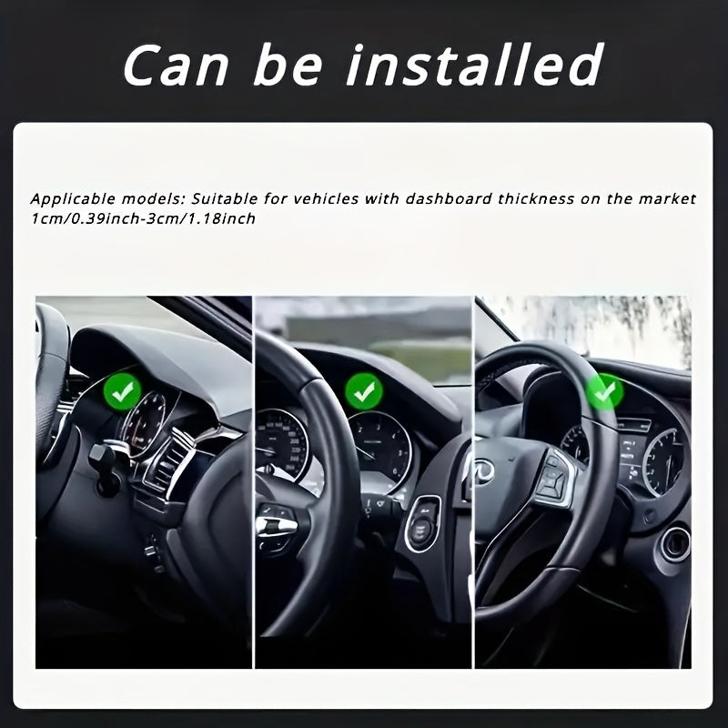 FENGXUEHAO Car Phone Holder with Rotatable Dashboard Mount, Adjustable Phone Bracket & -Rust ABS/PVC Suitable for GPS Navigation, Dashboard/Dashboard/Dashboard/Tablet Holder for GPS, for Smartphones, Vehicle Dashboard Mount