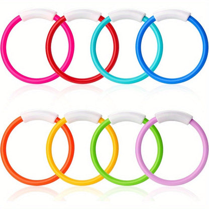 Diving Rings Pool Toys for Kids 8 Pack – Colorful Sinking Dive Rings Underwater Swimming Training Set for Boys & Girls, Pool Party Favor, Summer Swim Game, Ages 3+