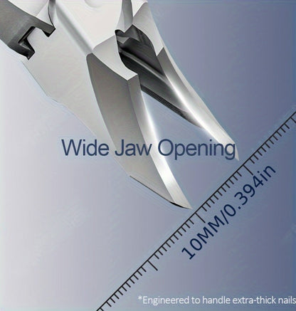 Toenail Clippers for Seniors & Thick Nails - 45° Angled Wide Jaw Stainless Steel Nail Clipper Ergonomic Pedicure Tool Ingrown Toenail Trimmer for Elderly Men Women