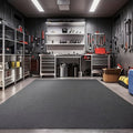 Oil-Absorbing Garage Floor Mat Set with Cleaning Brush, Durable PE Material | Can Be Cut to Size | Multi-Use Protective Mat for Suvs, Pickup Trucks, Motorcycles, Golf Carts & Repair Shops, about 2.55 Mm Thick