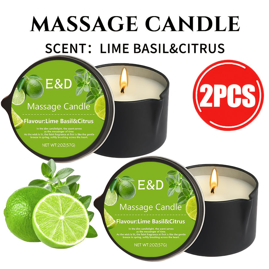 Scented Massage Candle 2-in-1 Soy Wax Essential Oil Body Lotion 20+ Scents 1pc 2pcs 6pcs Spa Nail Salon Pedicure Wedding Valentine Christmas Gift for Women