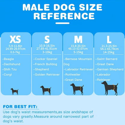 Disposable Dog Diapers 50-Pack for Male & Female Dogs - Super Absorbent Leak-Proof Pet Nappies, Comfortable Fit for Puppies, Senior Dogs, Incontinence & Post-Surgery Recovery, XXS to L