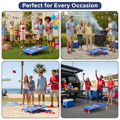 Bean Bag Toss Game Set – 5-Hole Scoring Board, 8 Bean Bags & Carry Bag | Outdoor Indoor Fun for Kids & Adults | Camping Parties Beach Backyard | Birthday Halloween Christmas Gift