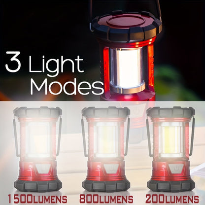 1500 Lumen Camping Lantern with Phone Charger – 2 Pack